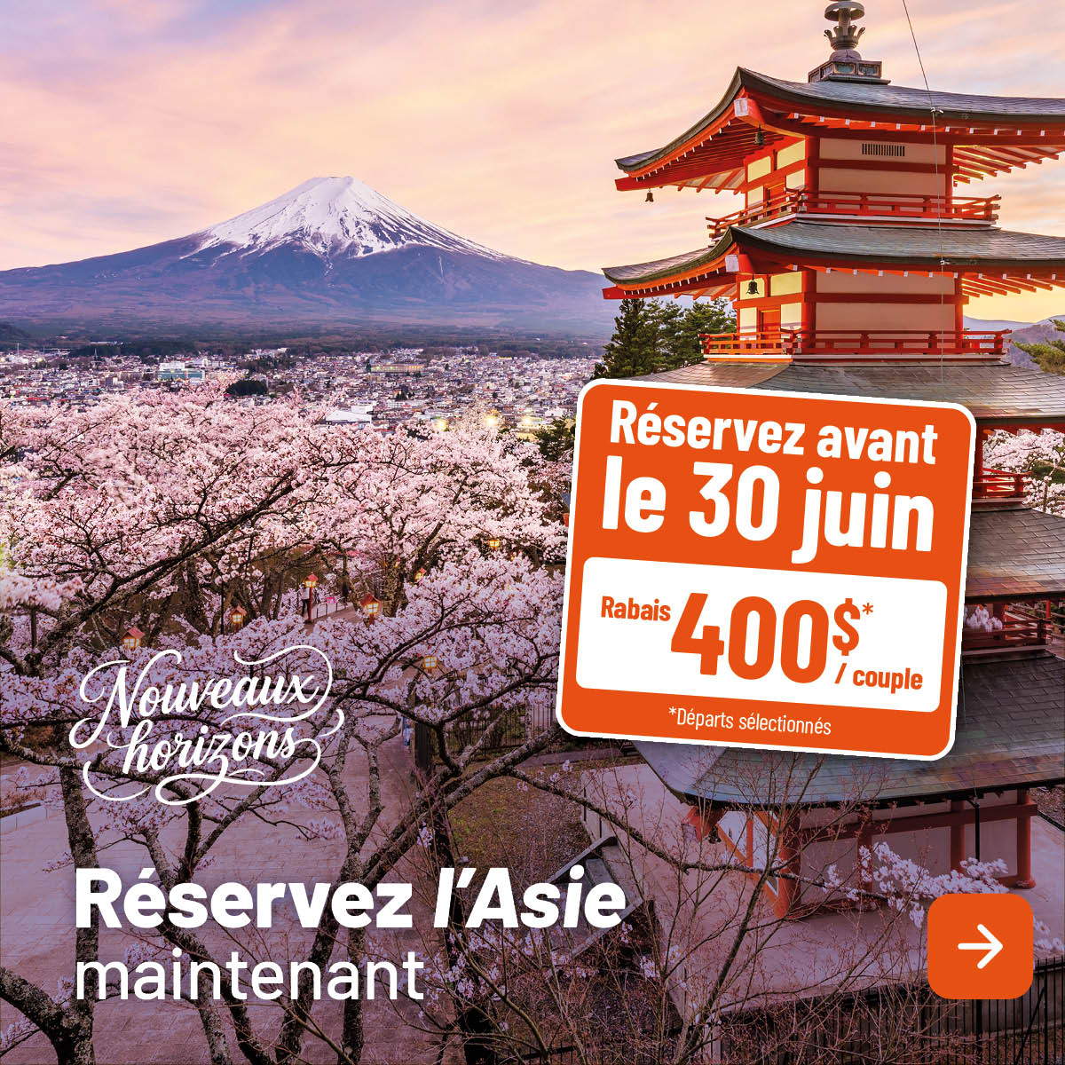Réservez l'Asie!