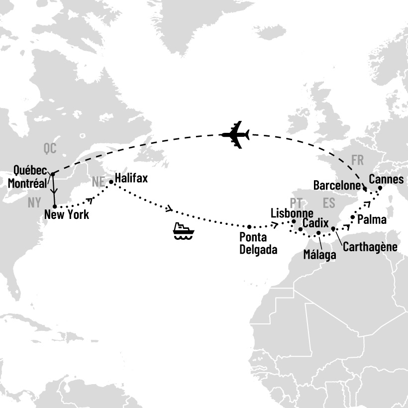 Croisière Transatlantique de New York à Barcelone