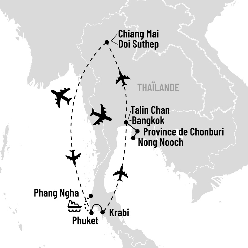 Thaïlande Authentique map
