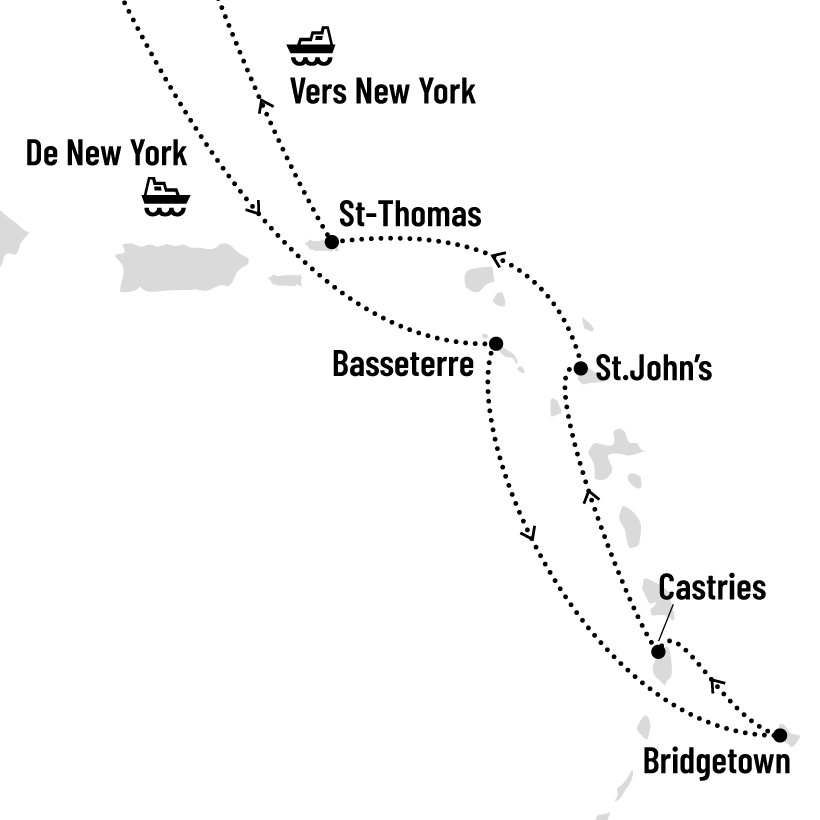 Croisière dans les Caraïbes du Sud au départ de New York